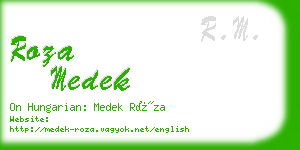 roza medek business card